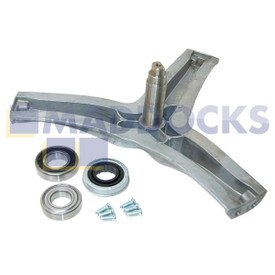 Original Trommelspinnen- und Lagerset 35 mm, für Indesit Hotpoint WMA, bestehend aus Trommelträger, Lager- und Dichtungssatz und drei Drehmomentriemen