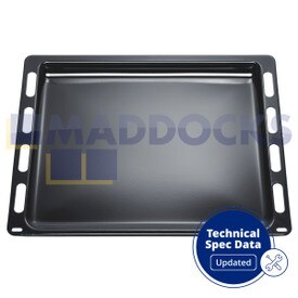 Original BSH Bosch, Neff, Siemens Einbaubackofen emailliertes Backblech (441 mm x 370 mm x 22 mm)