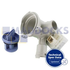 Original Bosch WAK2, WAT2, WLT2, WQP1200; Siemens WM10, WM12, WM14 Serie Waschmaschine Ablaufpumpe Basis & Filtergehäuse