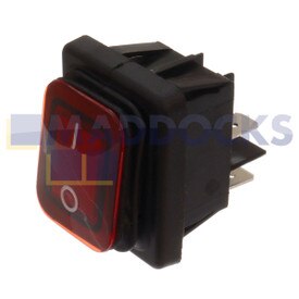 Genuine Original Numatic TGB, TTB Series DPST Type Scrubber Dryer Red Illuminated 24V Switch with Membrane