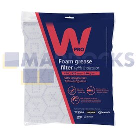 Original WPro Fettfilter, zuschneidbar, für Dunstabzugshaube (470 mm x 970 mm, UGF015)