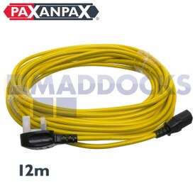 Kompatibel für Staubsauger der Kärcher T7/1, T9/1, T10/1, T12/1, T12/1ADV-Serie, gelbes Netzkabel und 13-A-Stecker (12 m)