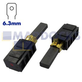 Original Kohlebürsten, Hersteller Ametek Lamb, für 7,2" 220-240 V-Motoren für 1,125" Kommutatoren mit 28 Lamellen (833415-55, 28 mm x 10 mm x 6,5 mm, Packung mit 2 Stück)