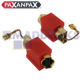 Kompatible Kohlebürsten, Ausführung mit Gummihalterung, für Miele Motor (24 mm x 15 mm x 5 mm, Packung mit 2 Stück)