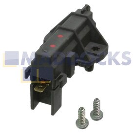 Echte Original Smeg Motorkohlebürste & 2 x Befestigungsschrauben (34 mm x 13,5 mm x 5 mm, 1 Stück)