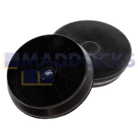 Kompatibler Kohlefilter Beko ACK62259 (130 mm x 149 mm, Packung mit 2 Stück)