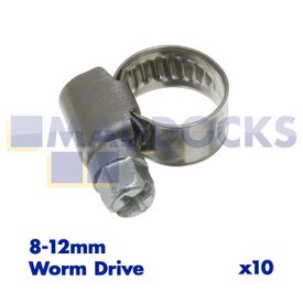 Universelle zinkgeschützte Gasschlauchklemmen aus Baustahl (8–12 mm) (10 Stück)