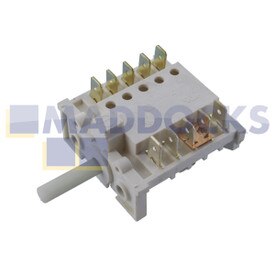 Original Wahlschalter für DeLonghi 5664, CX600, EOC, EOF, ESS, GDF; Homark 01-xxxxx, 02-xxxxxx; CDA MX9002SS, CD200, CD900 CD6000SS; Caple C200; Belling 444447112 (020032)
