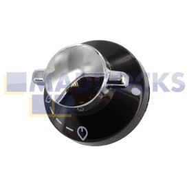 Original Bedienknopf, silber/schwarz, für Backherd New World 444440036