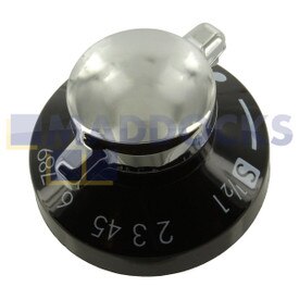 Original Bedienknopf, schwarz/silber, für Backherd Stoves, Hygena, Diplomat 550SIDlM, ADP5633