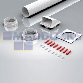 Universelle weiße 125 mm Dunstabzugshaube rund x 1 m mit Haubenauslass-Kit