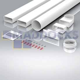 Universal 150 x 70 mm Dunstabzugshaube rechteckig x 3 m Kit mit Airbrick-Kit