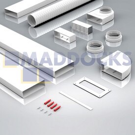 Universelle 204 x 60 mm rechteckige Dunstabzugshaube 3 m mit Airbrick und horizontalem Biegesatz