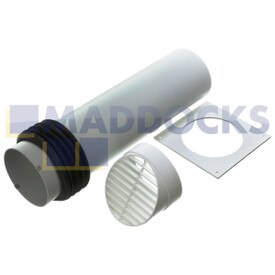 Universelles 100-mm-Rundeinbau-Hochhaus-Ventilator-Kit komplett mit Wandplatte