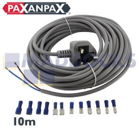 Universelles Dyson-Kabel und 13-A-Stecker-Montagesatz, grau (2-adrig x 1,75 mm, 10 m)