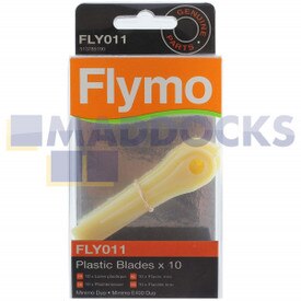 Original Flymo-Kunststoffmesser (Packung mit 10 Stück) (FLY011)