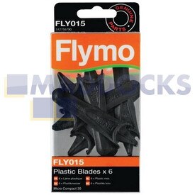 Original Flymo-Kunststoffmesser (Packung mit 6 Stück) (FLY015)
