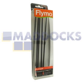 Original Flymo Gvac-Häckselfaden (Packung mit 5 Stück) (FLY024)