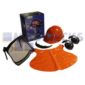 Original Husqvarna-Helm, orange, komplett