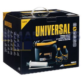 Original 'OLO019' Rasenmäher-Starter-Kit mit 2 x 0,6 l 4-Takt-Öl, Spritze und 5 l Benzinkanister