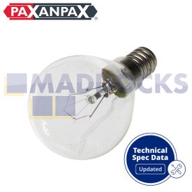 Universelle Backofen-Glühbirne, Einzelhandelspackung [E14, 40 W, 230 V, 300 °C, P45] (Packung mit 1 Stück)