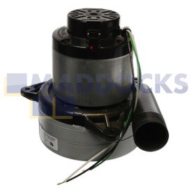 Original Tangential-Bypass-Motor, Hersteller Ametek Lamb, zweistufig, 7,2", 240 V, 1300 W, komplett mit Gehäuse und Stutzen