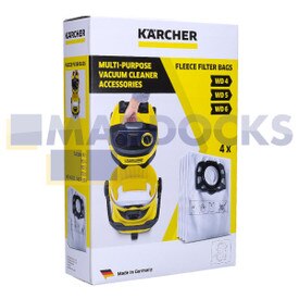 Original SMS-Beutel für Kärcher MV4, MV5, MV6 (Packung mit 4 Stück)