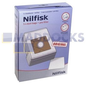 Original Beutel für Staubsauger Nilfisk Neo, Coupe (Packung mit 5 Stück + 1 Filter)