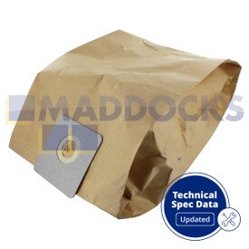 Kompatible Papierbeutel VB286T 'Hoover 7068 / Cleanfix S12', flach gefaltet (Packung mit 10 Stück)