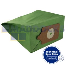 Kompatible Papierbeutel VB390T 'Numatic 200 / Henry 1B/C', flach gefaltet (Packung mit 5 Stück)