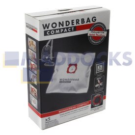 Original Wonderbag SMS Mikrofaser-Staubsaugerbeutel, 'Compact', 3 Liter (Packung mit 5 Stück)