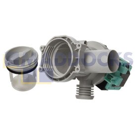 Kompatibel mit Ariston AVXXL; Hotpoint AQ, BHWM, WF, WMD, WMF, WML, WT; Indesit IWB-, IWC-, IWD-, IWE-, SIXL-, WIA-, WIL-, WIXL-, WIXXL-Serie Baugruppe mit Ablaufpumpensockel und Filtergehäuse