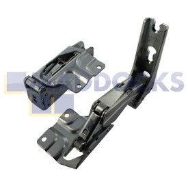 Original Türscharnierset, oben und unten, Hersteller Hettich, passend für verschiedene Ausführungen von BSH Group: Bosch, Neff, Siemens (3704 5.0 und 3306 5.0 / 3307 5.0)