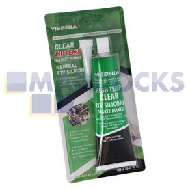 Original RTV Silikondichtmittel, Hersteller Visbella, V354 transparent, hochtemperaturfest für Temperaturen bis 260 °C (85 g)