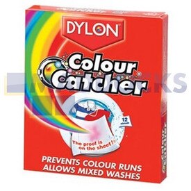 Original Dylon Farbfänger, minimiert das Verfärbungsrisiko und ermöglicht das gemeinsame Waschen verschiedenfarbiger Textilien (Packung mit 12 Tüchern)