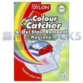 No Longer Available. Order 55-DN-07 [Genuine Original Dylon Colour Catcher & Oxi Stain Removal Hygiene (Case of 6 Packets)]