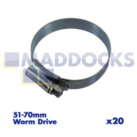 Universalschlauchschelle Größe 3, 51-70 mm (Packung mit 20 Stück)
