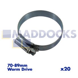 Universalschlauchschelle Größe 4, 70-89 mm (Packung mit 20 Stück)