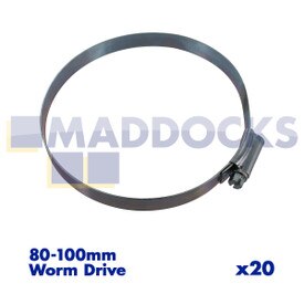 Universalschlauchschelle Größe 5, 80-100 mm (Packung mit 20 Stück)