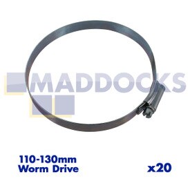 Universalschlauchschelle Größe 6X, 110-130 mm (Packung mit 20 Stück)