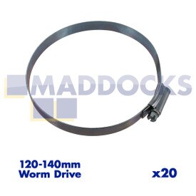 Universalschlauchschelle Größe 7, 120-140 mm (Packung mit 20 Stück)