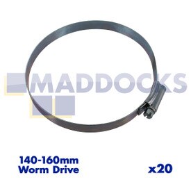 Universalschlauchschelle Größe 8, 140-160 mm (Packung mit 20 Stück)