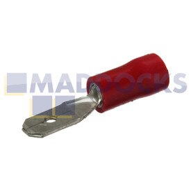 Universeller Flachstecker, 4,8 mm, rot, männlich (Packung mit 100 Stück)