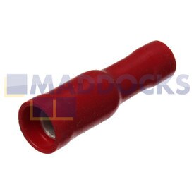 Universeller 'Bullet'-Stecker, rot, weiblich (4 mm, Packung mit 100 Stück)