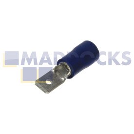 Universeller Flachstecker, blau, männlich (Packung mit 100 Stück)