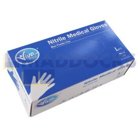 Universelle Arbeitshandschuhe, nitrilfrei, blau, Größe L (Packung mit 100 Stück)