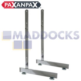 Universal Paxanpax Retail Display Gridwall verchromte rechteckige L-Beine mit Füßen für 56-AM-40 Back Rack Panel (2 Stück)