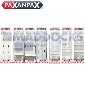 Universelles Paxanpax-Komplettsortiment in Einzelhandelsverpackung. Verkaufsständer-Set