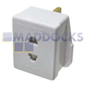 Universeller 2-poliger Rasiersteckeradapter auf 3-poligen UK-Stecker