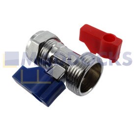 Universalhahn, Klemmbefestigung, gerade (3/4" x 15 mm, Packung mit 1 Stück)